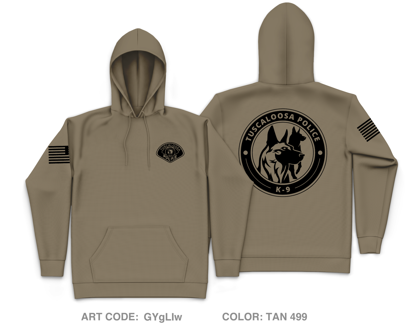 Tuscaloosa Police K-9 unit Core Men's Hooded Performance Sweatshirt - GYgLIw
