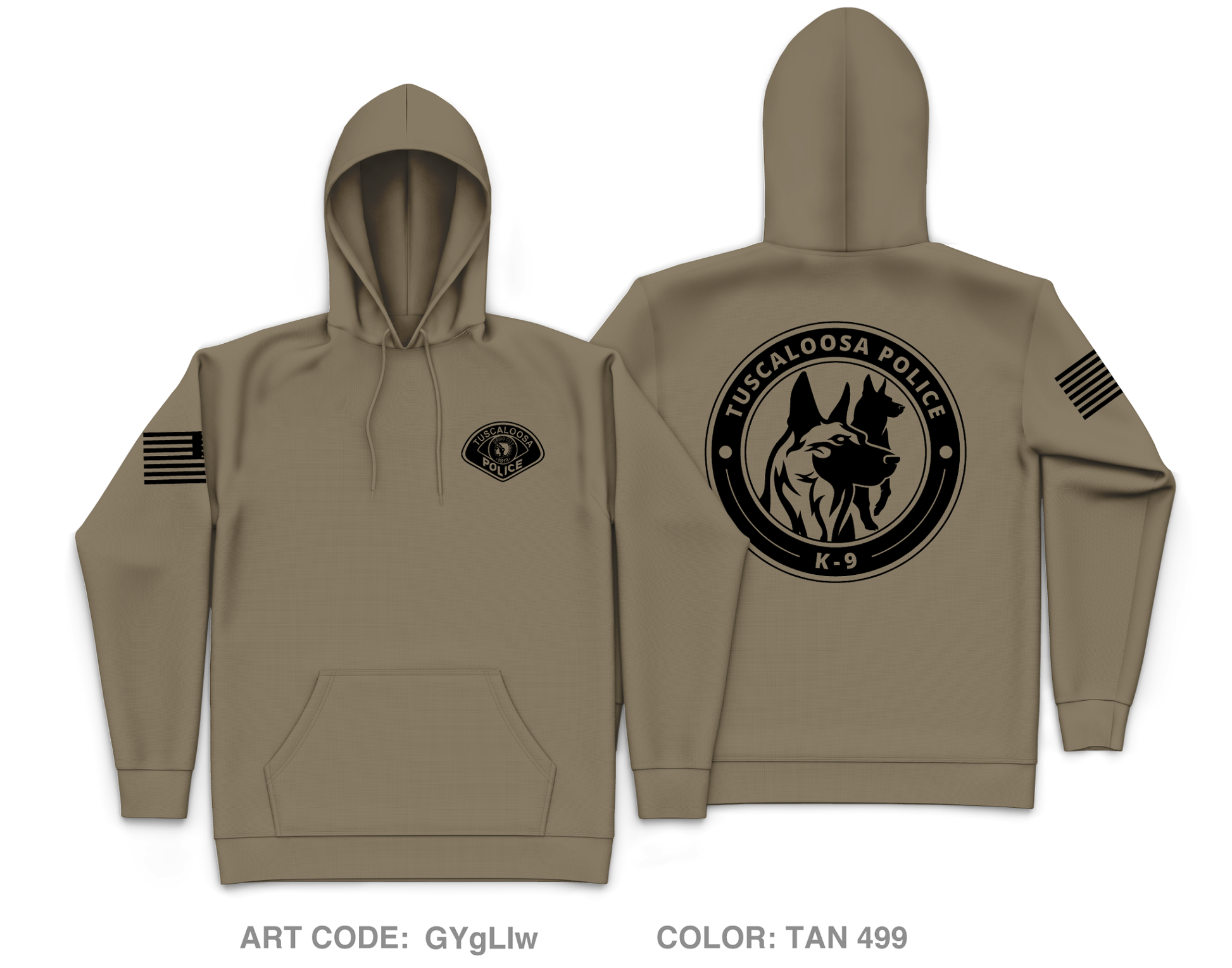 Tuscaloosa Police K-9 unit Core Men's Hooded Performance Sweatshirt - GYgLIw