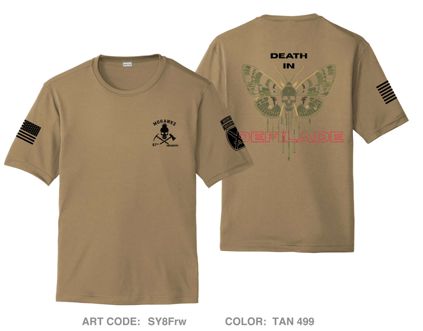 10th Mountian 2-87 BN IN Hi-Tech Performance Unisex SS Tee - SY8Frw