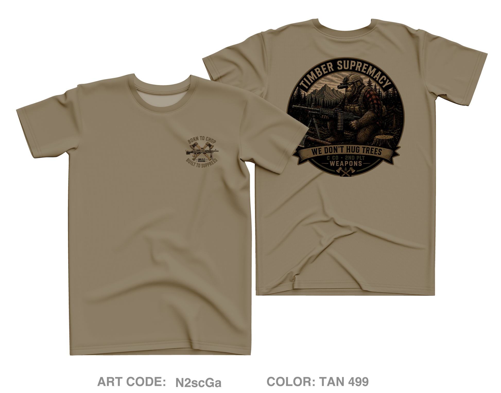 1-158 C co 2nd plt weapons Core Men's SS Performance Tee - N2scGa