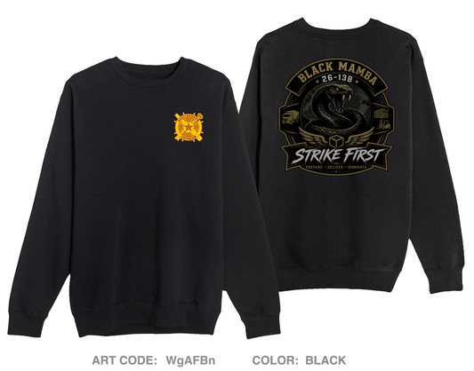 26-13B Black Mambas Fundraising Collection Comfort Unisex Crewneck Sweatshirt - WgAFBn