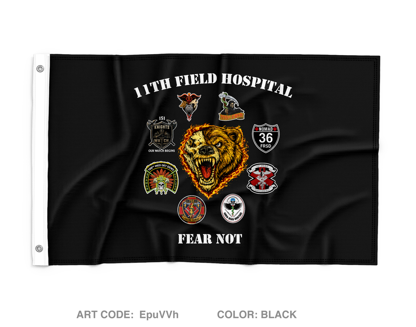 11th Field Hospital Wall Flag - EpuVVh