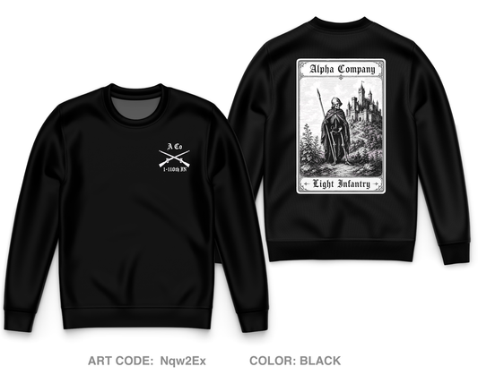 Alpha Company 1-110th Infantry Core Men's Crewneck Performance Sweatshirt - Nqw2Ex