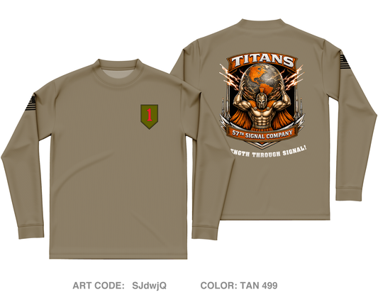 57th Signal Company, 101BSB, 1ABCT, 1ID Core Men's LS Performance Tee - SJdwjQ