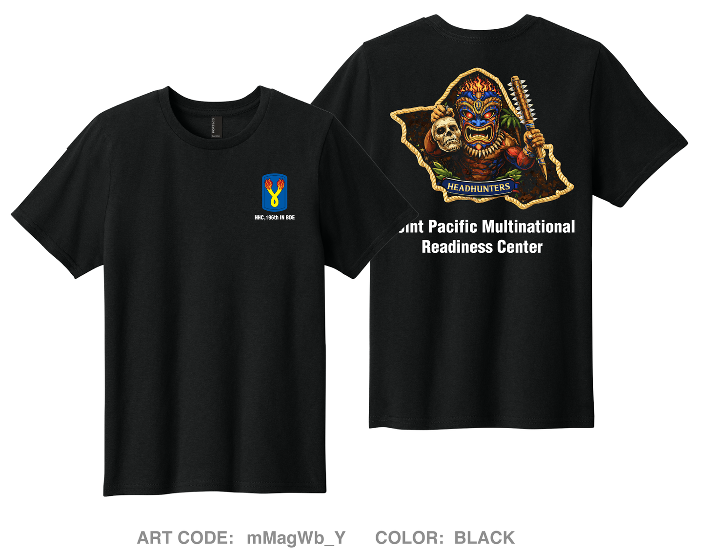 HHC, 196th IN BDE Comfort Youth cotton short sleeve tee - mMagWb_Y