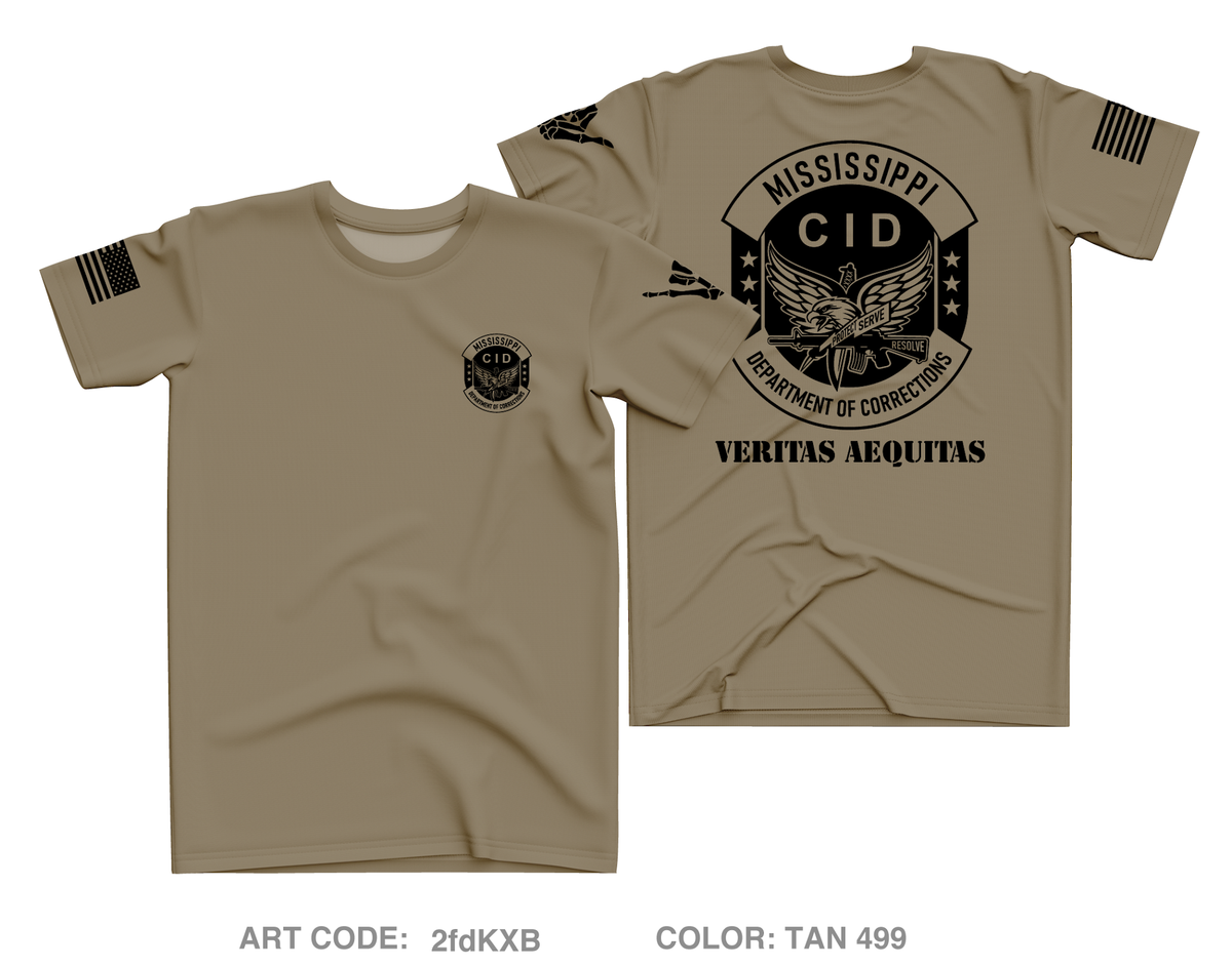 Mississippi Department of Corrections CID Core Men's SS Performance Tee - 2fdKXB