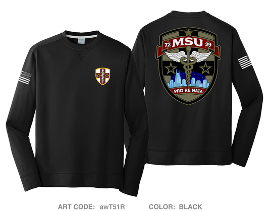 7229 Medical Support Unit HI-Tech Performance Crewneck Sweatshirt - awT51R