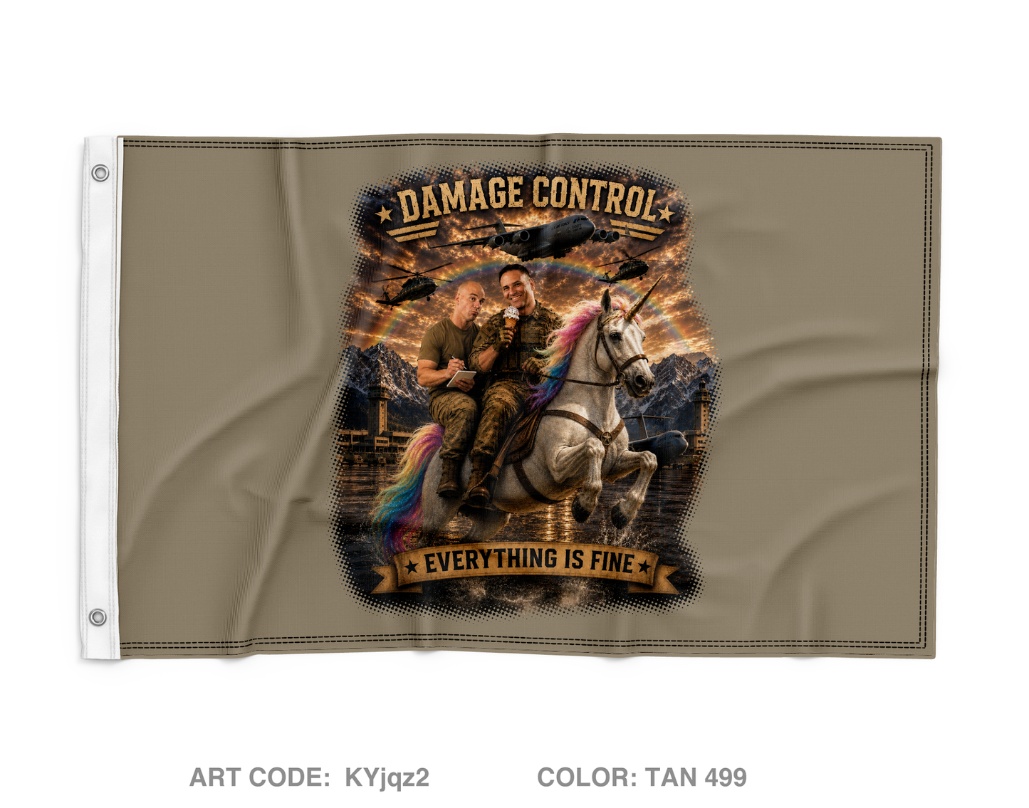 Damage Control Venezuela Wall Flag - KYjqz2