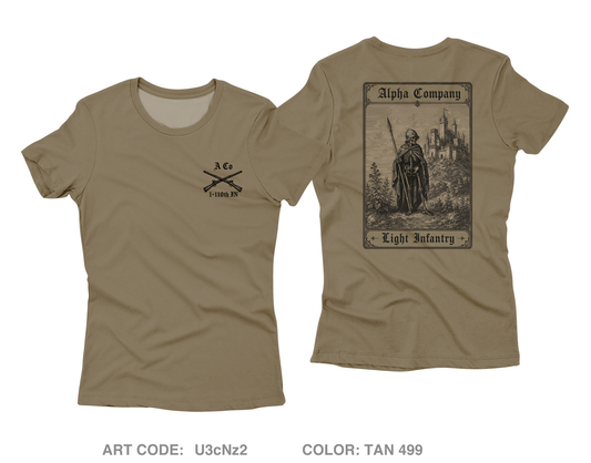 Alpha Company 1-110th Infantry Core Women's SS Performance Tee - U3cNz2