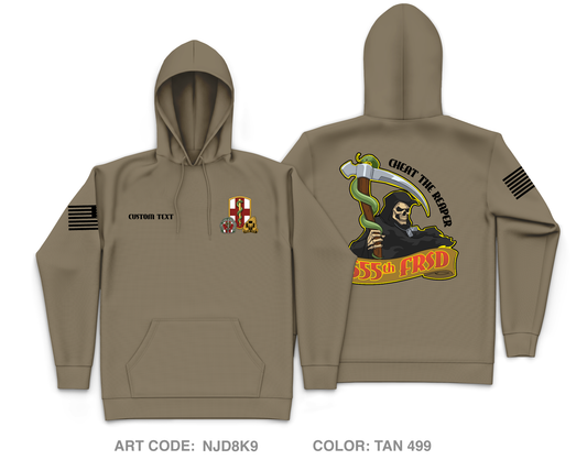 CUSTOM 555th FRSD Core Men's Hooded Performance Sweatshirt - NJD8K9
