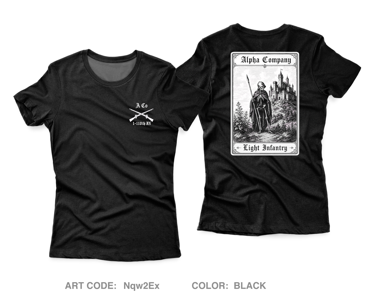 Alpha Company 1-110th Infantry Core Women's SS Performance Tee - Nqw2Ex