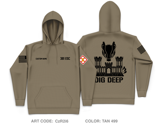 CUSTOM 381 ESC Core Men's Hooded Performance Sweatshirt - CzR2i6