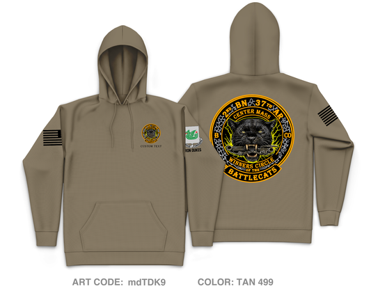 CUSTOM 2-37 / BattleCat Core Men's Hooded Performance Sweatshirt - mdTDK9