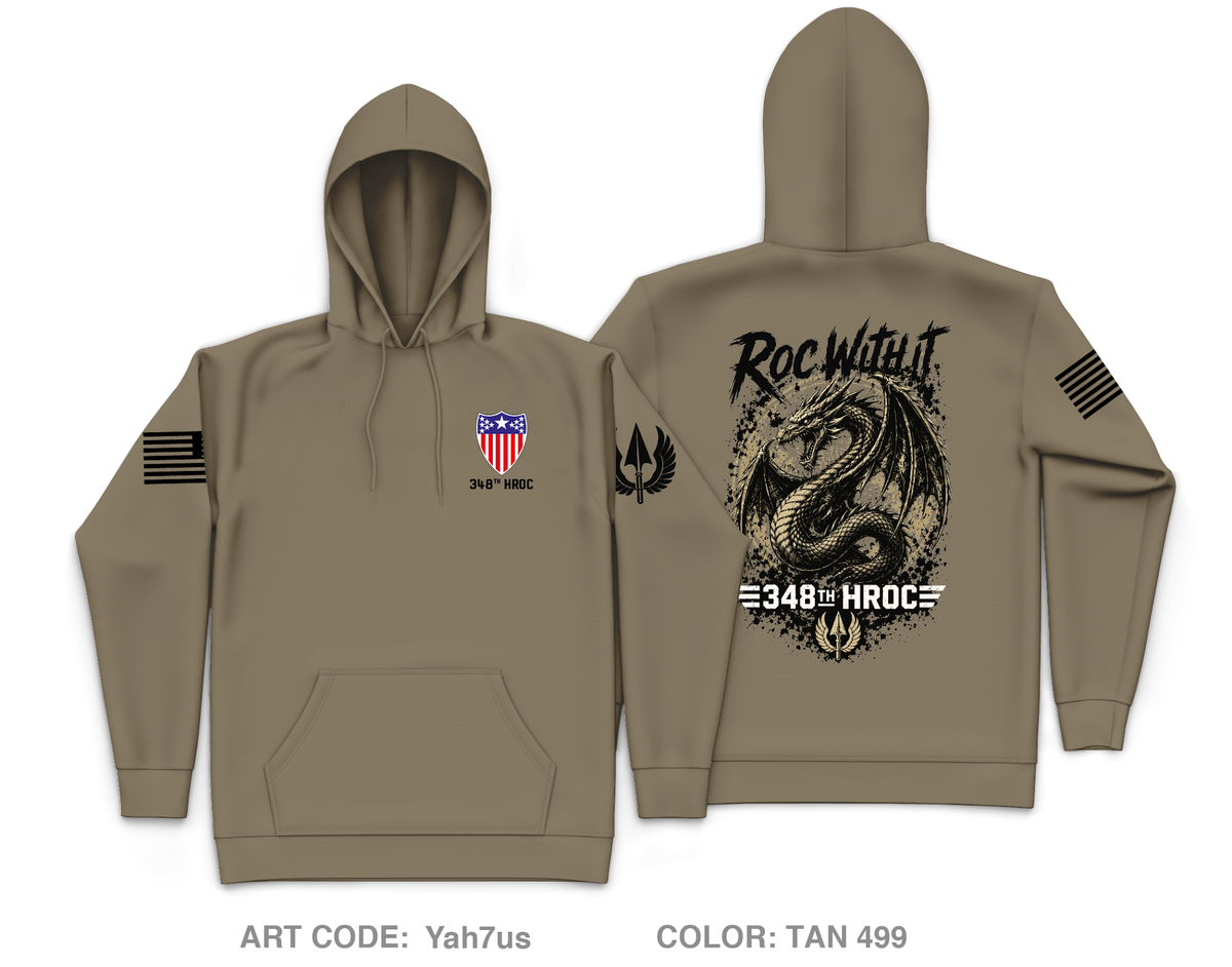 348TH HROC Core Men's Hooded Performance Sweatshirt - Yah7us
