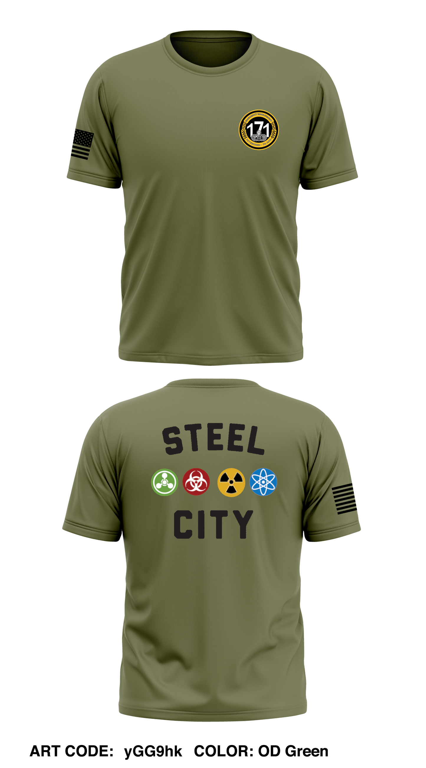 171 CES/CEX Store 1 Core Men's SS Performance Tee - yGG9hk