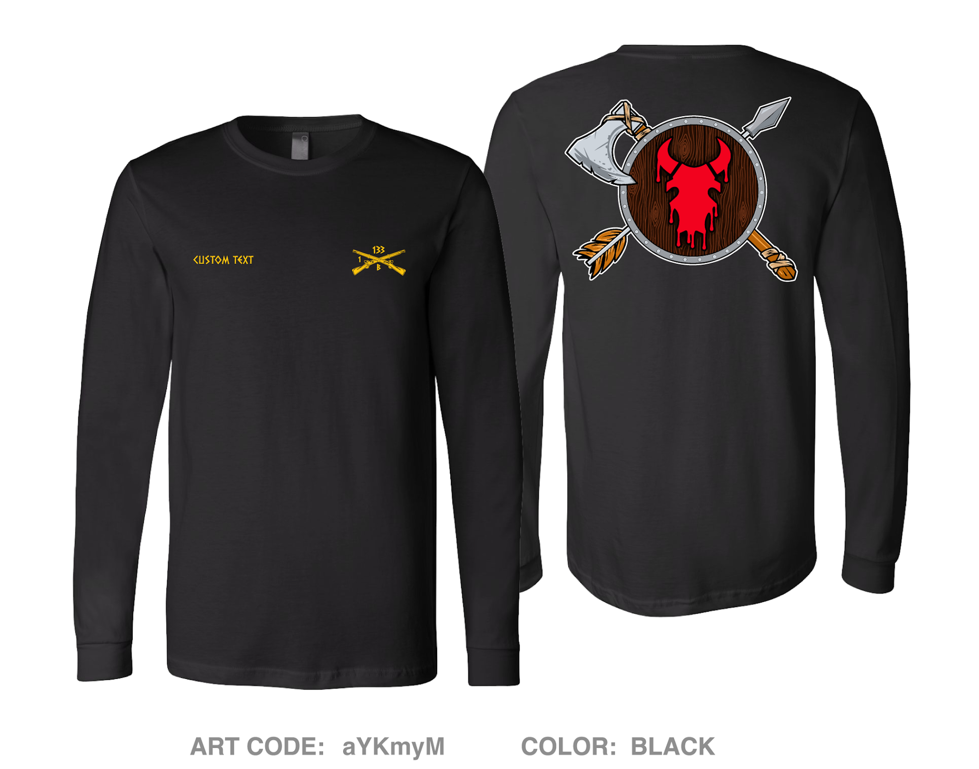 CUSTOM CO B 1-133 IN Comfort Unisex Cotton LS Tee - aYKmyM