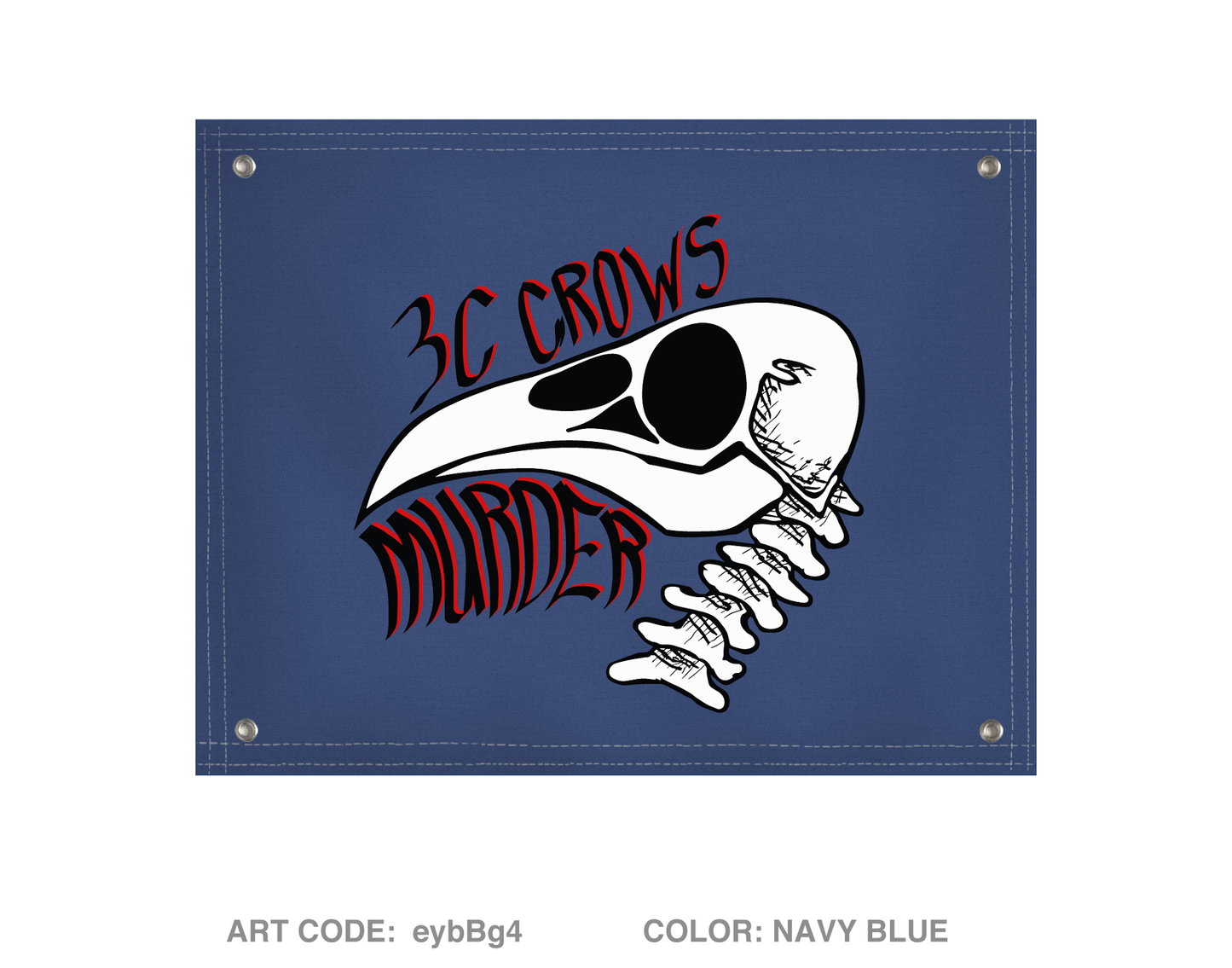Crow PLT/3-319 AFAR Banner Flag - eybBg4
