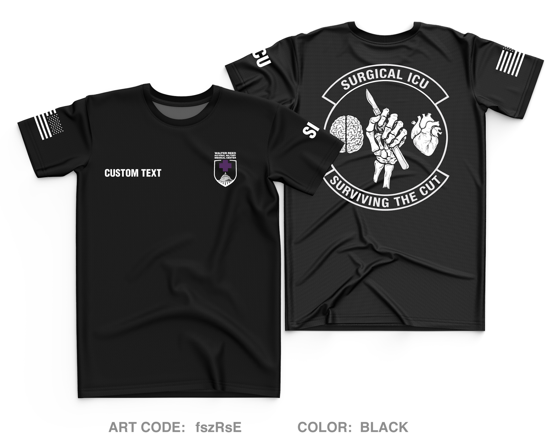CUSTOM SICU Core Men's SS Performance Tee - fszRsE
