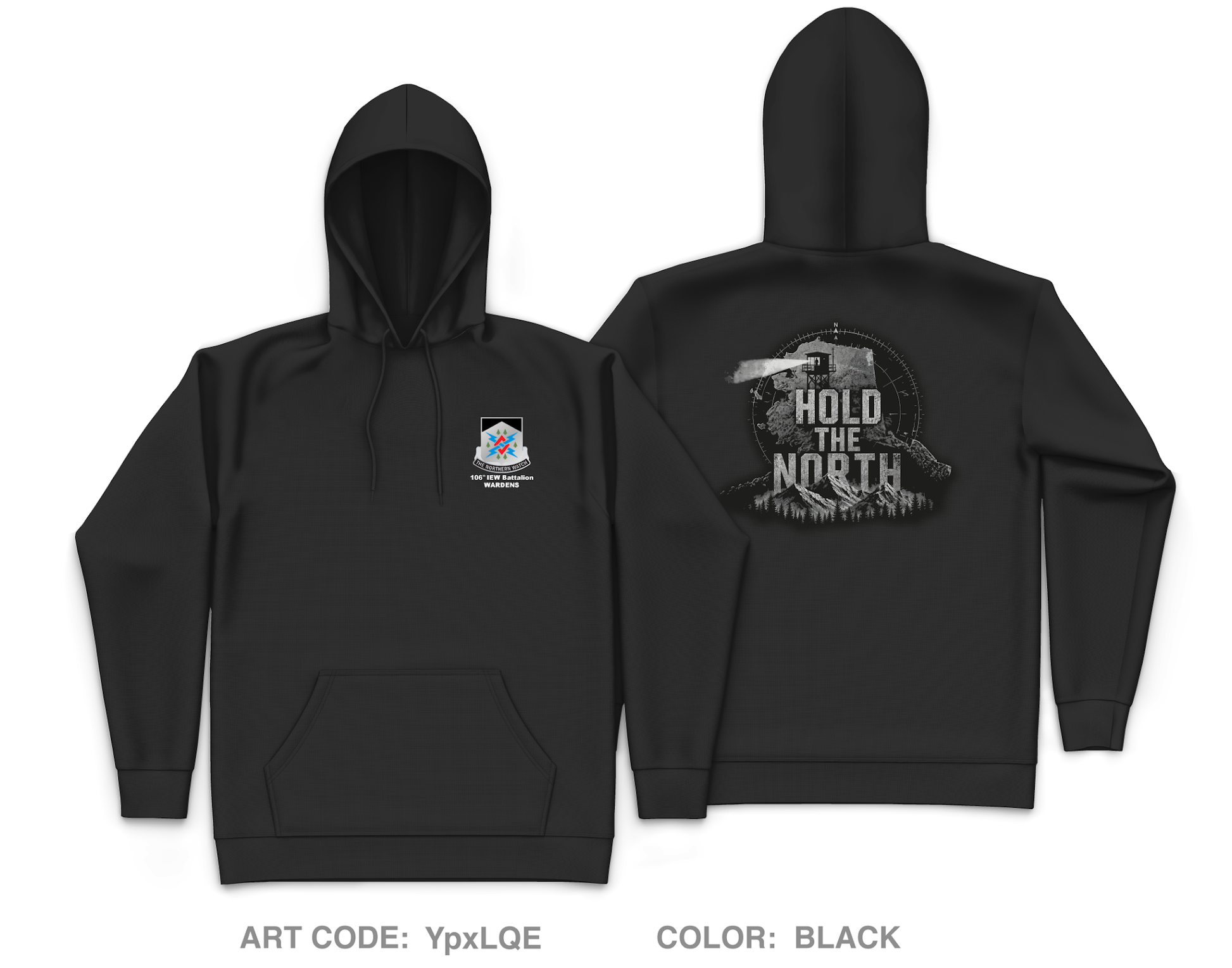 106th IEW Battalion Core Men's Hooded Performance Sweatshirt - YpxLQE