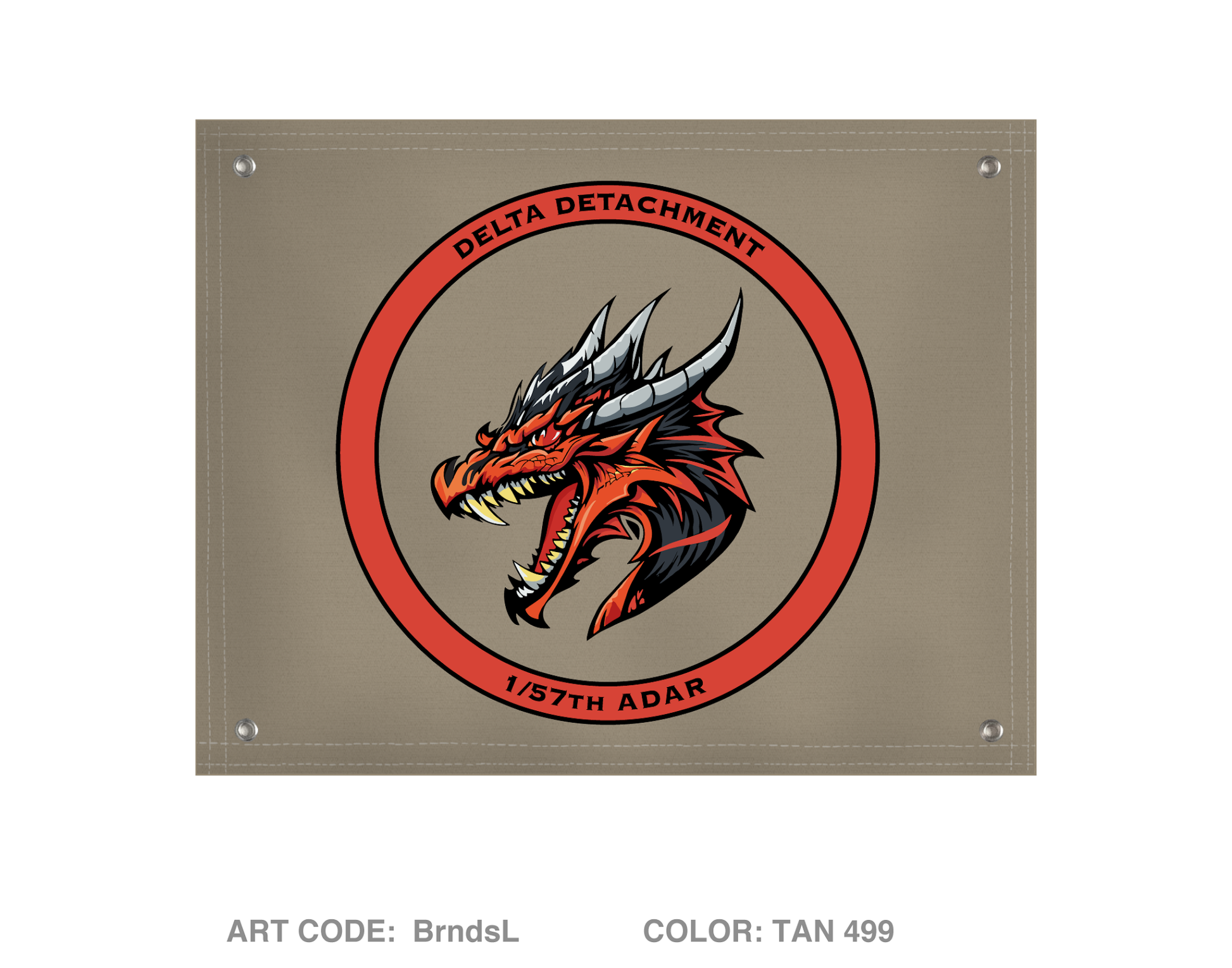 1/57th ADAR DELTA DETACHMENT Banner Flag - BrndsL