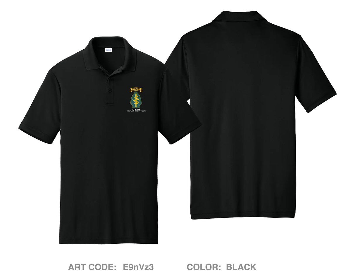 1st Special Forces Command Chaplain Section Hi-Tech Performance Men's SS Polo - E9nVz3