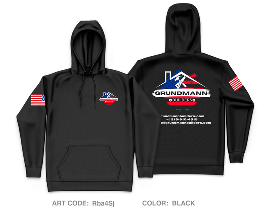Grundmann Builders Core Men's Hooded Performance Sweatshirt - Rba4Sj