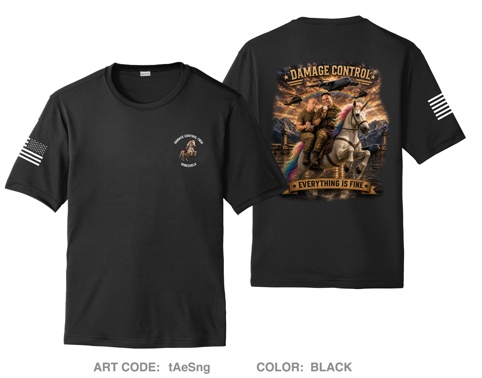 Damage Control Venezuela Hi-Tech Performance Unisex SS Tee - tAeSng