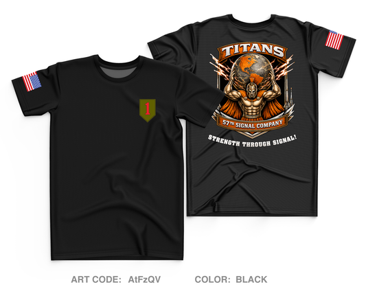 57th Signal Company, 101BSB, 1ABCT, 1ID Fundraising Collection Core Men's SS Performance Tee - AtFzQV