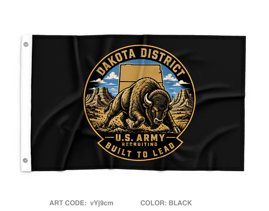 DAKOTA DISTRICT ARMY RECRUITING Wall Flag - vYj9cm