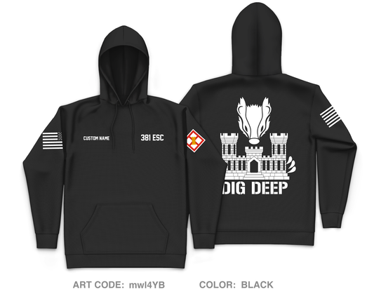 CUSTOM 381 ESC Core Men's Hooded Performance Sweatshirt - mwl4YB