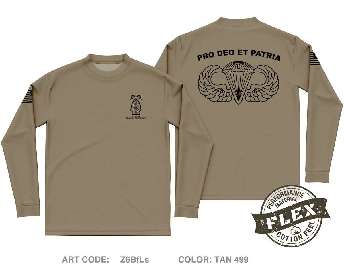 1st Special Forces Command Chaplain Section Core Men's LS Flex Performance Tee - Z6BfLs