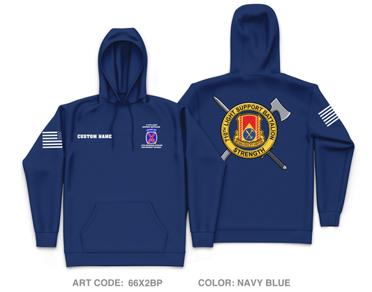 CUSTOM 710 Light Support Battalion Core Men's Hooded Performance Sweatshirt - 66X2BP