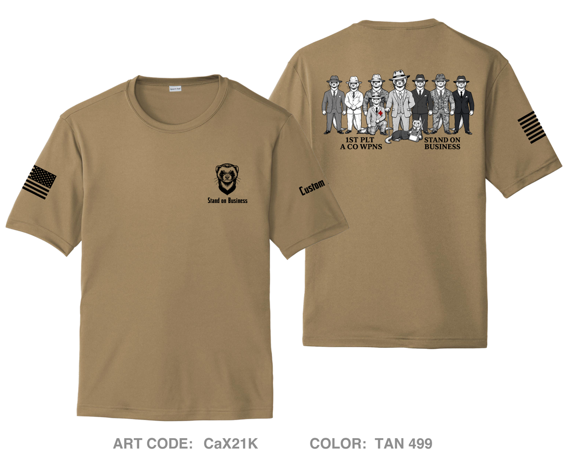 CUSTOM A Co 1st Plt Wpns Hi-Tech Performance Unisex SS Tee - CaX21K