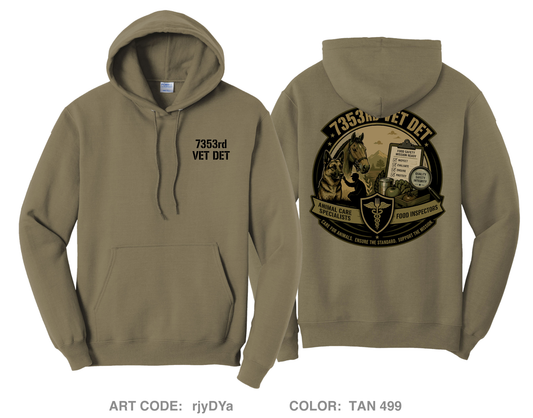 7353rd VET DET Comfort Unisex Hooded Sweatshirt - rjyDYa