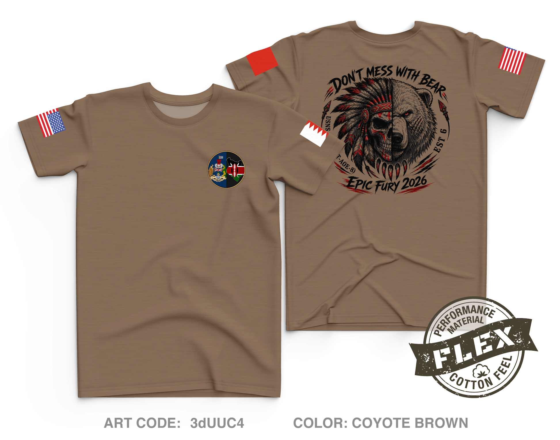 MESG-2 Detachment Bahrain Core Men's SS Flex Performance Tee - 3dUUC4