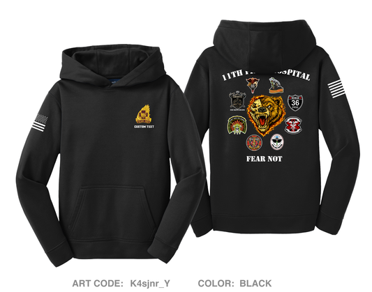 CUSTOM 11th Field Hospital Hi-Tech Performance Unisex Youth hoodie- K4sjnr