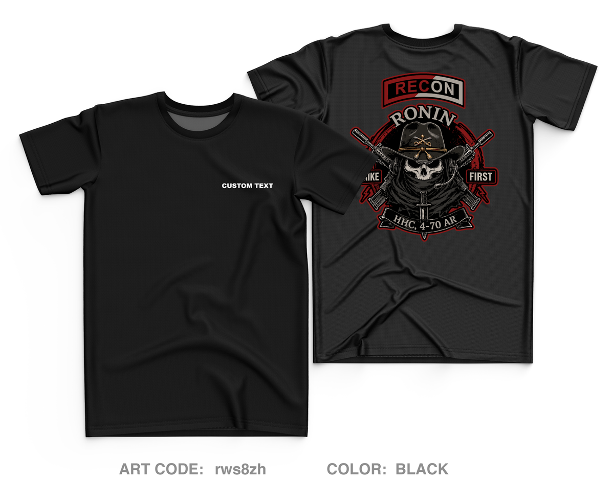 CUSTOM RECON 4-70AR Core Men's SS Performance Tee - rws8zh