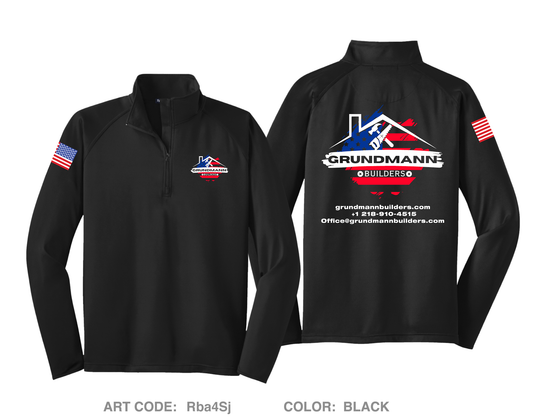 Grundmann Builders Hi-Tech Performance Quarter-Zip Fleece Jacket - Rba4Sj