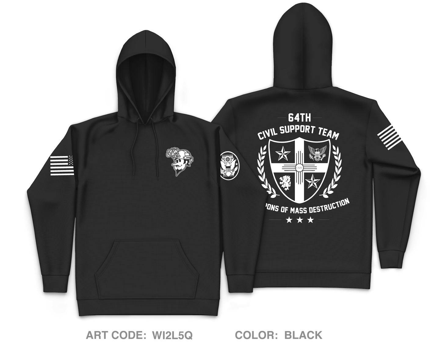 64th Weapons of Mass Destruction - Civil Support Team Fundraising Collection Core Men's Hooded Performance Sweatshirt - WI2L5Q