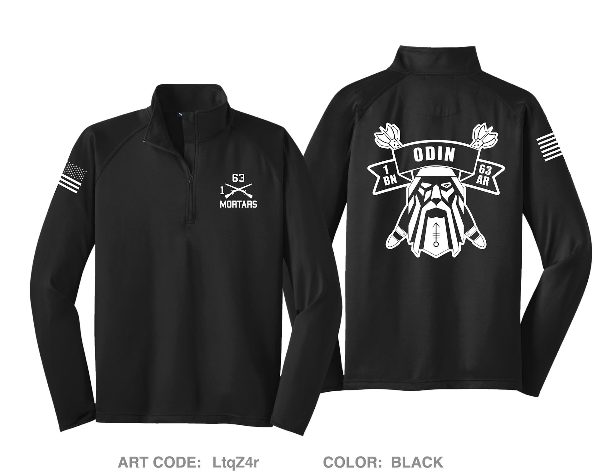 1-63AR Mortars Hi-Tech Performance Quarter-Zip Fleece Jacket - LtqZ4r