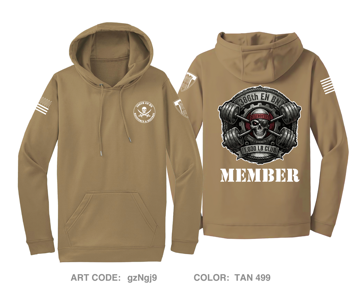 386th Engineer Battalion Fundraising Collection Hi-Tech Performance Hoodie - gzNgj9