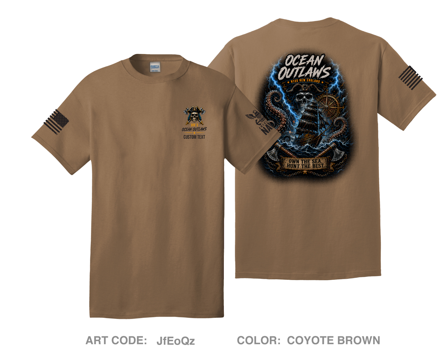 CUSTOM Ocean Outlaws Comfort Unisex Cotton SS Tee - JfEoQz
