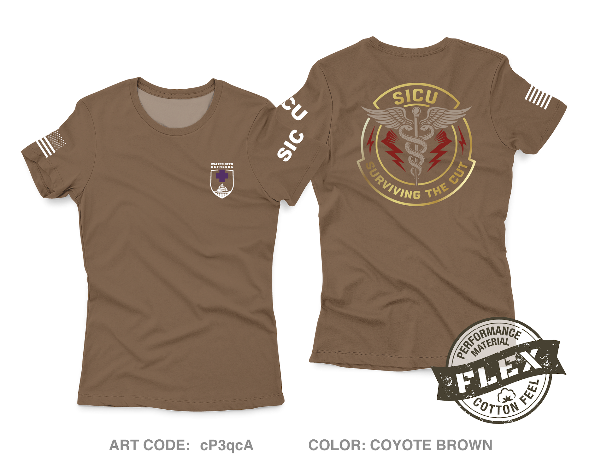 WRNMMC Surgical ICU Core Women's SS Flex Performance Tee - cP3qcA