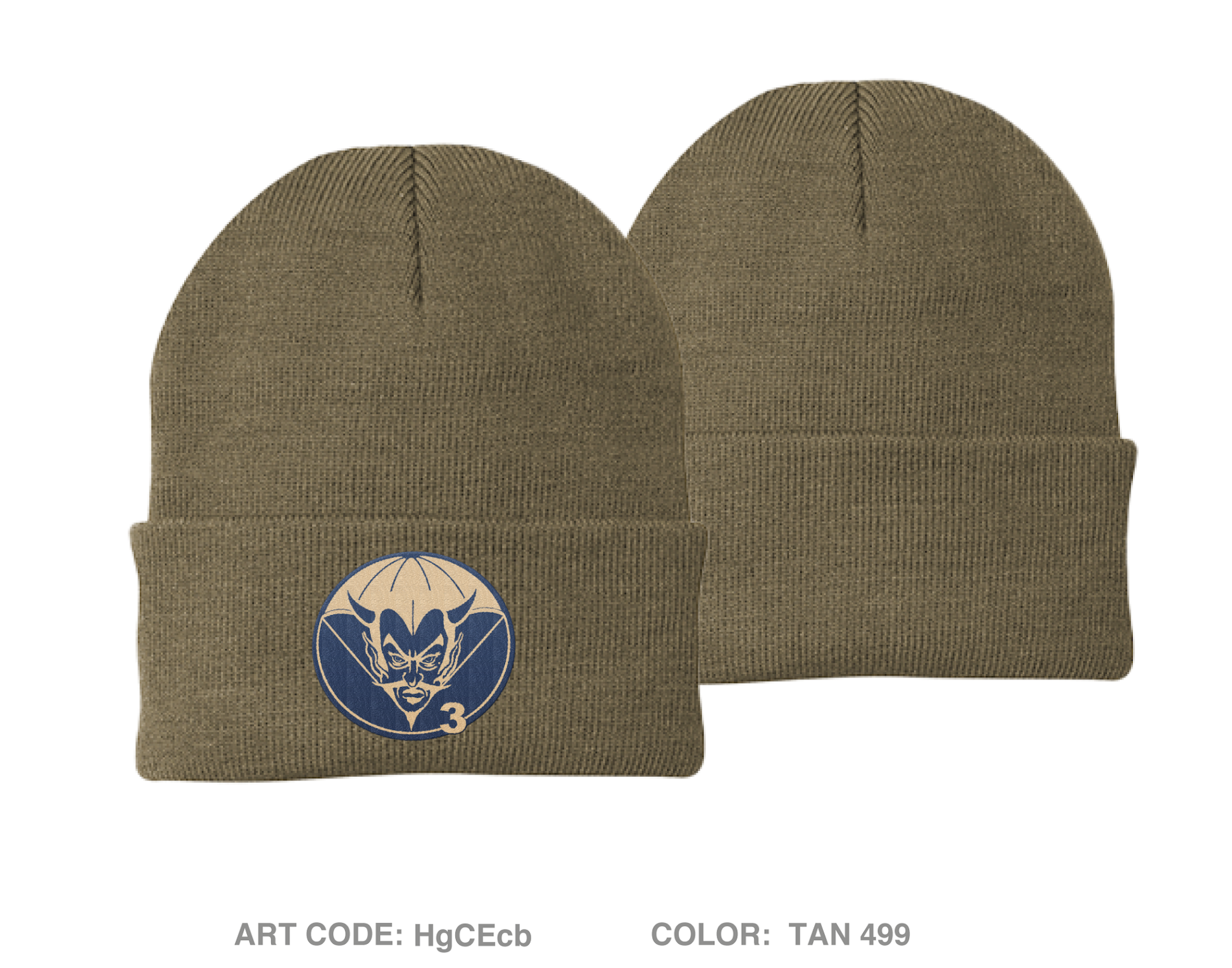 3-504 IN (A) Embroidered Knit Beanie - HgCEcb
