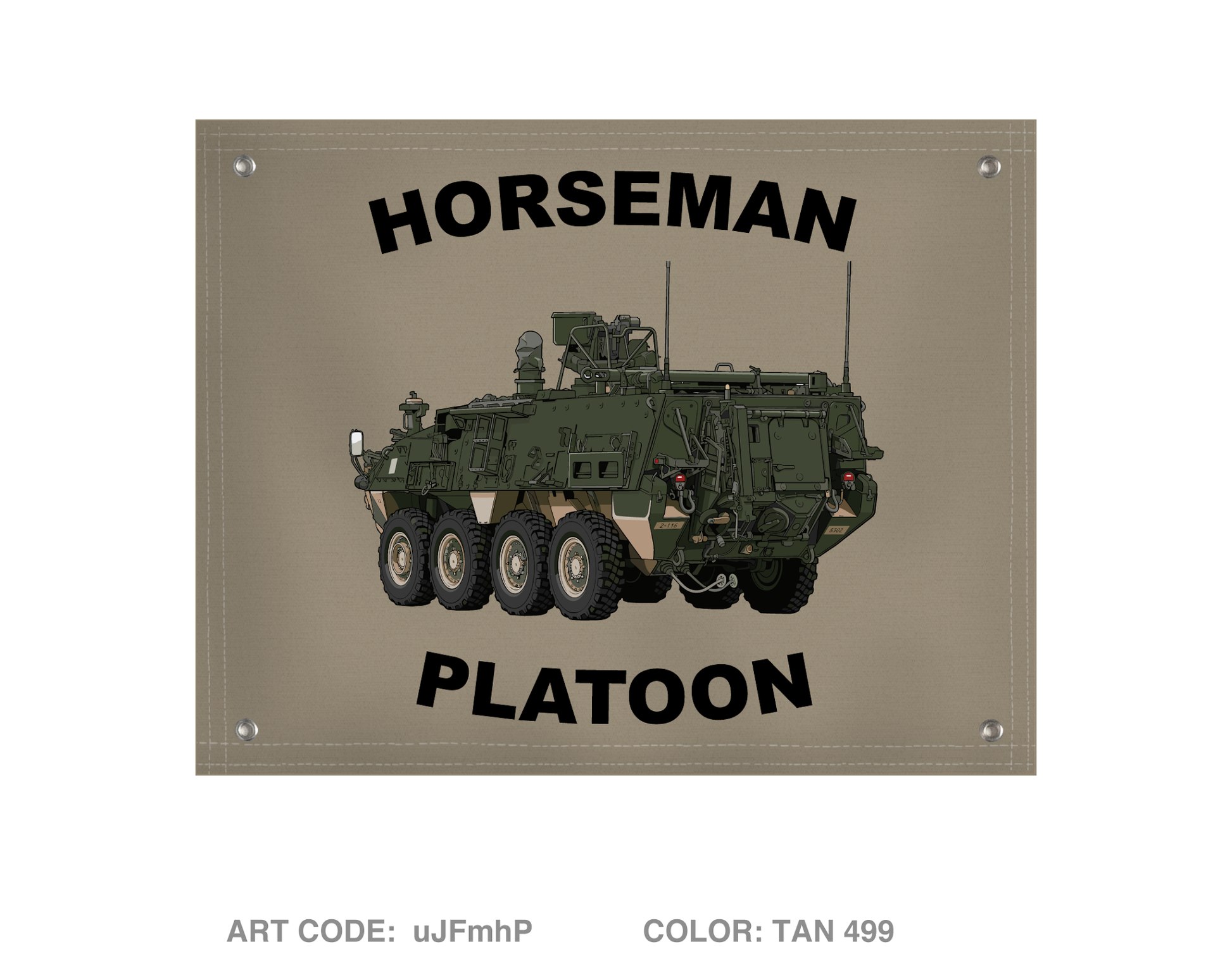 631st Chemical Company - Horseman Platoon Banner Flag - uJFmhP