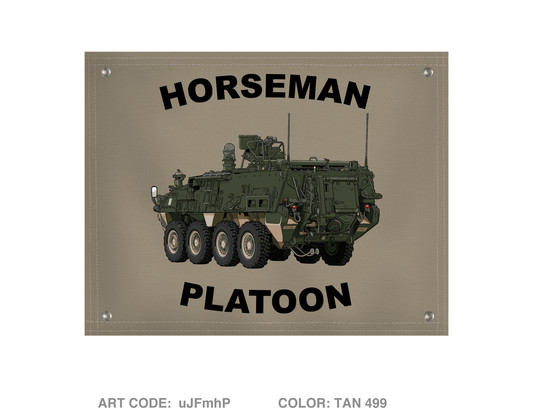 631st Chemical Company - Horseman Platoon Banner Flag - uJFmhP
