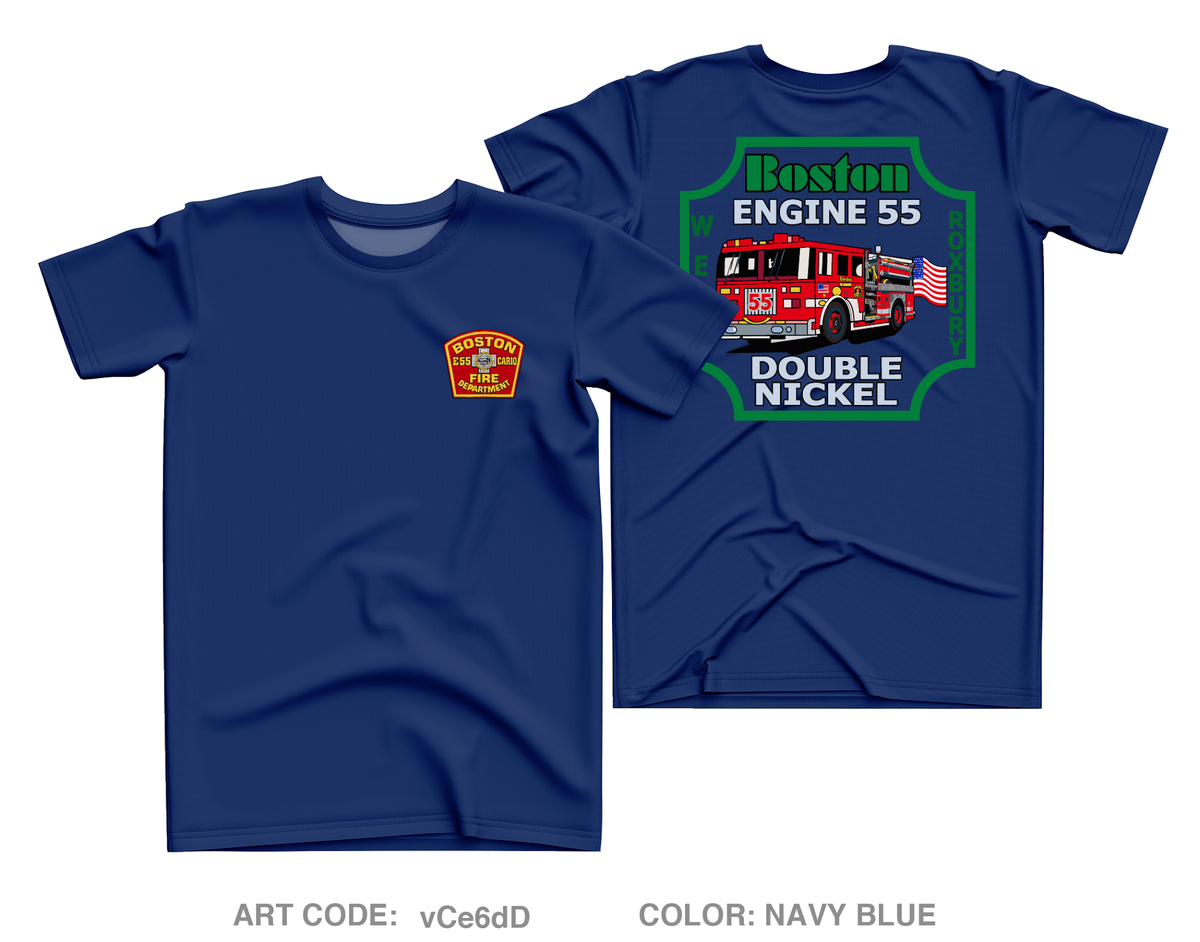 BOSTON FIRE DEPARTMENT E55/CAR10 Core Men's SS Performance Tee - vCe6dD