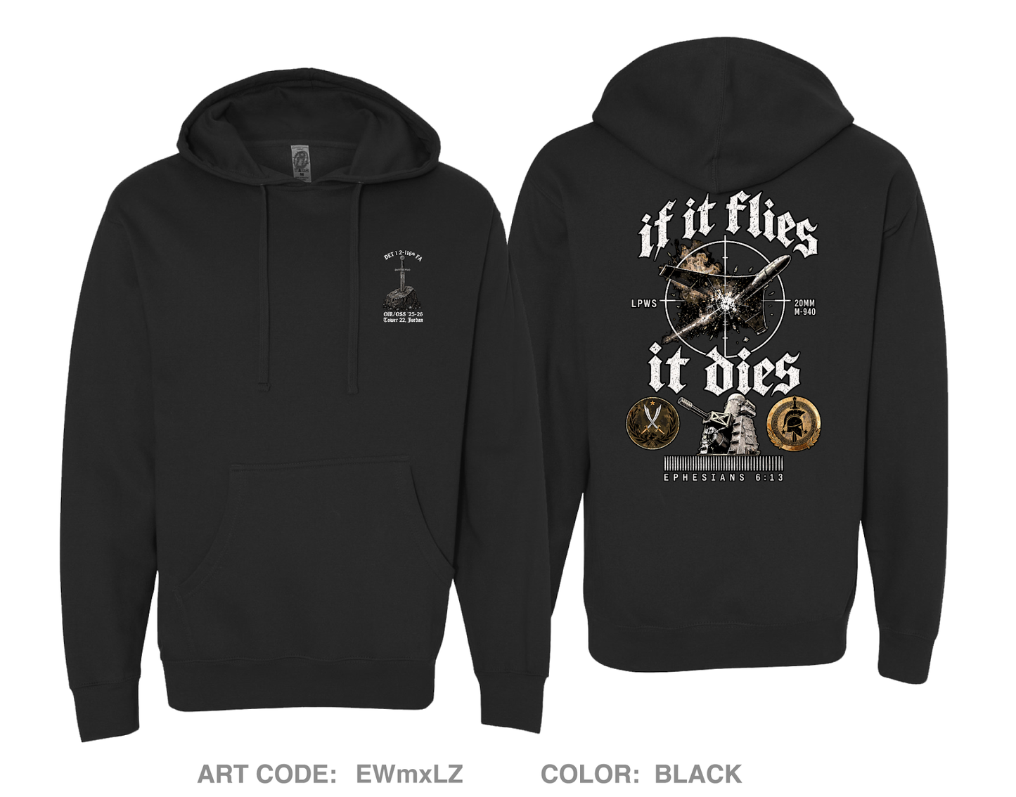 Det 1 2-116th FA Comfort Unisex Hooded Sweatshirt - EWmxLZ