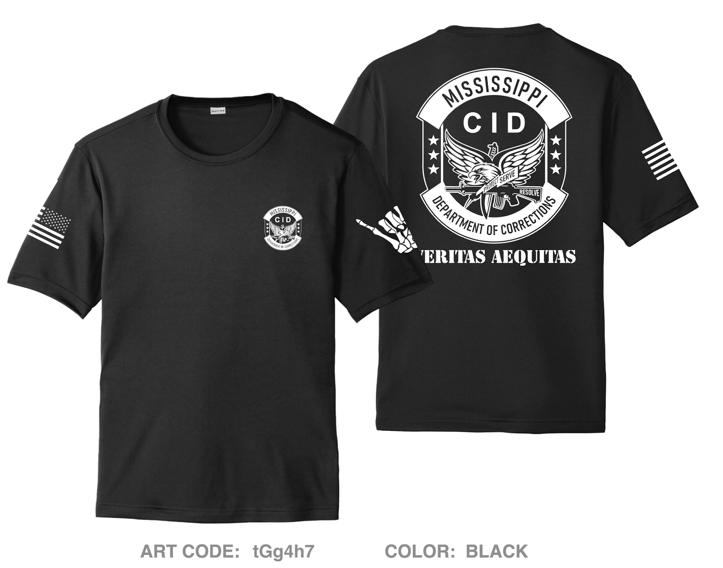 Mississippi Department of Corrections CID Hi-Tech Performance Unisex SS Tee - tGg4h7
