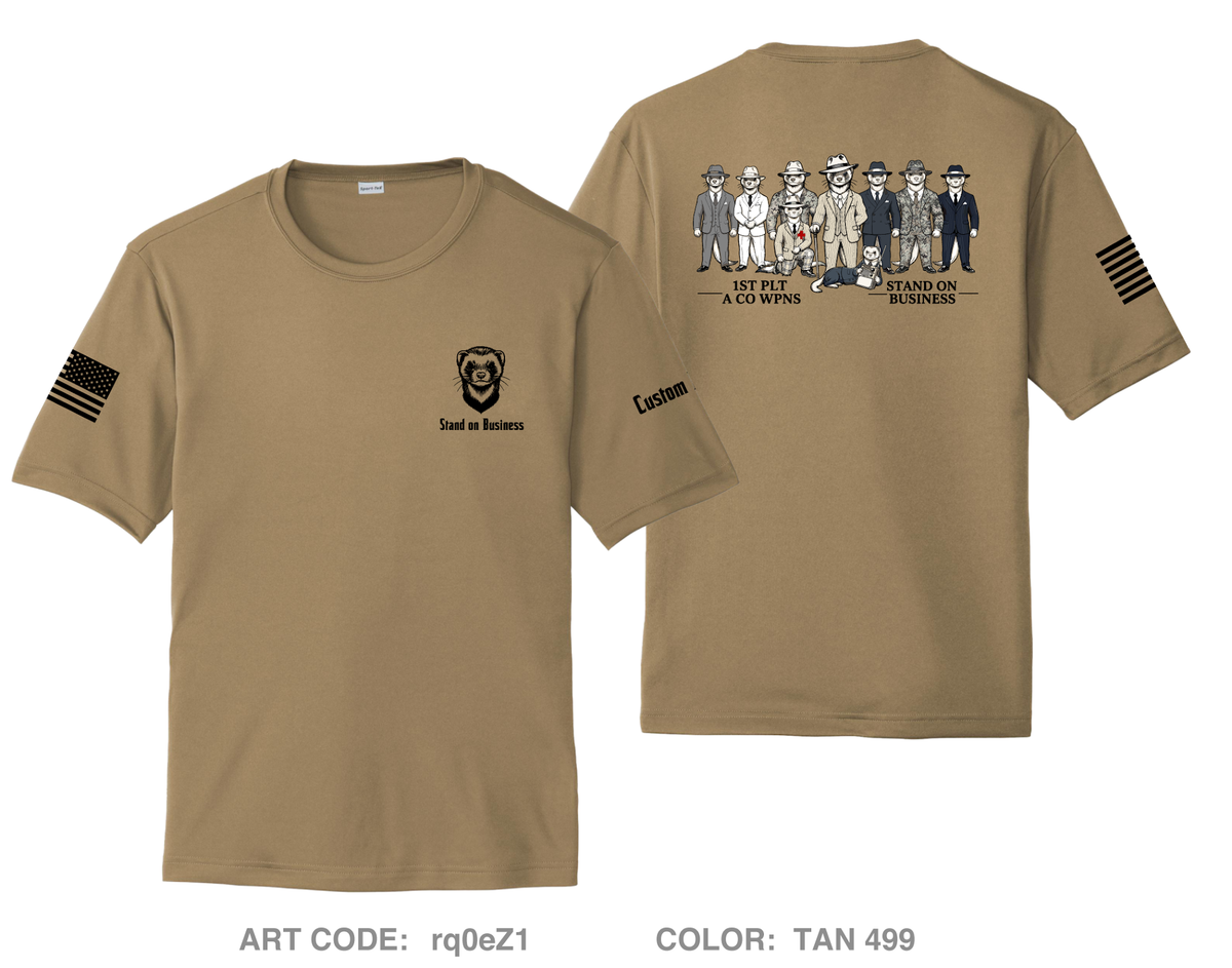 CUSTOM A Co 1st Plt Wpns Hi-Tech Performance Unisex SS Tee - rq0eZ1